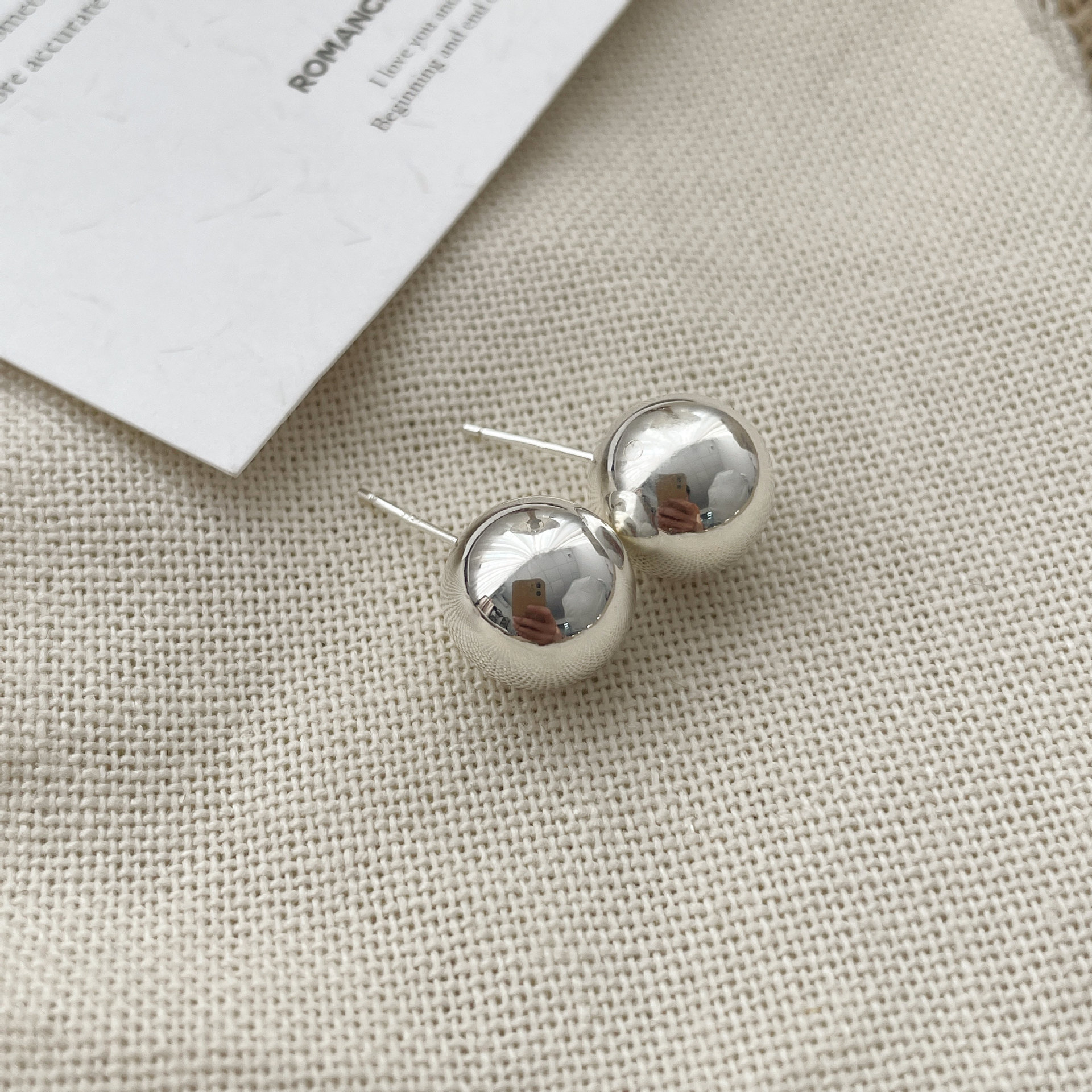 925 sterling silver earrings - silvery
