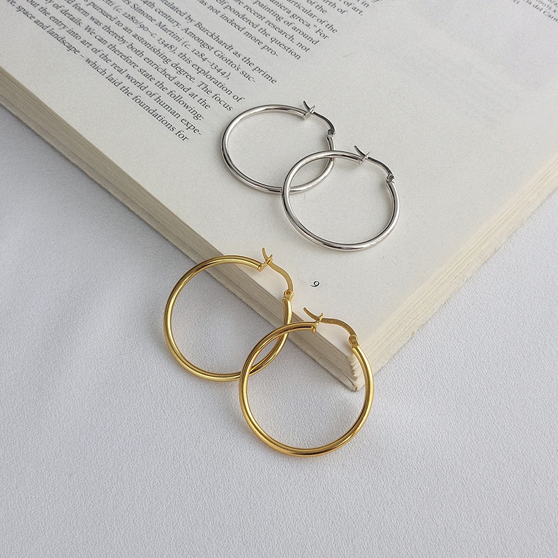 S925 Sterling Silver Oversized Hoop Earrings