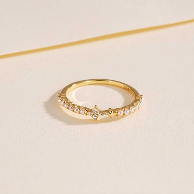 925 Sterling Silver Simple Star Ring