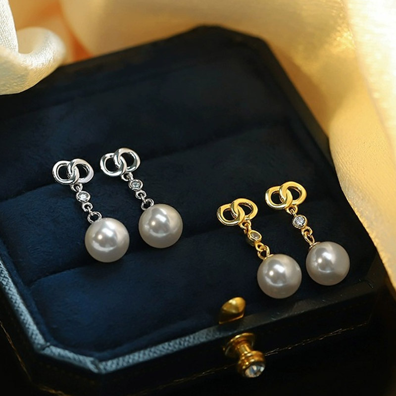925 sterling silver pearl earrings