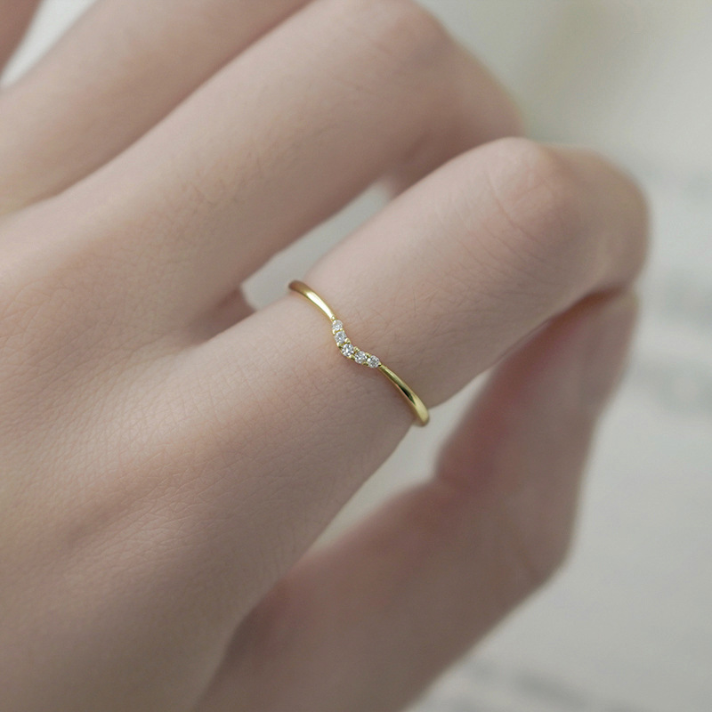 925 sterling silver ring - golden