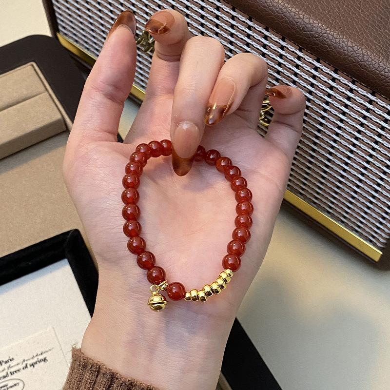 925 sterling silver red agate bracelet
