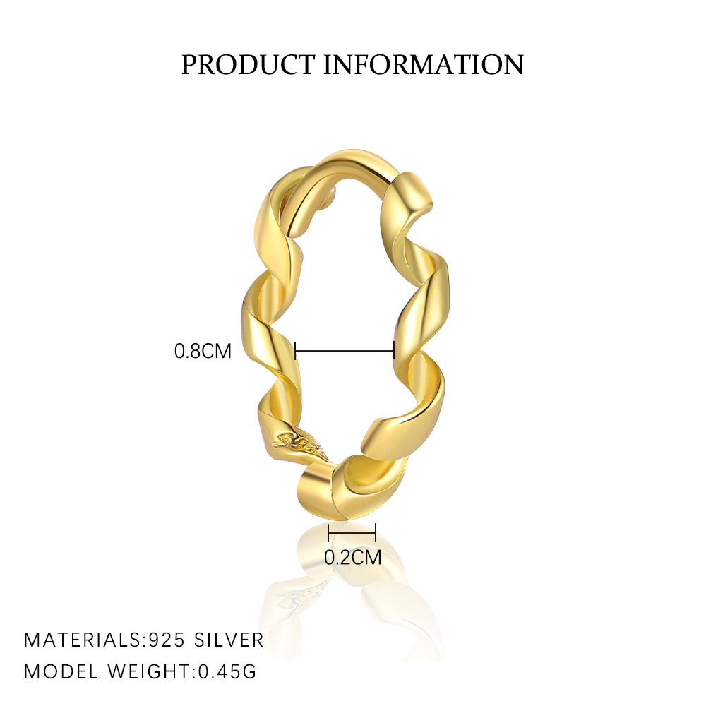 S925 Sterling Silver Round Hoop Earrings