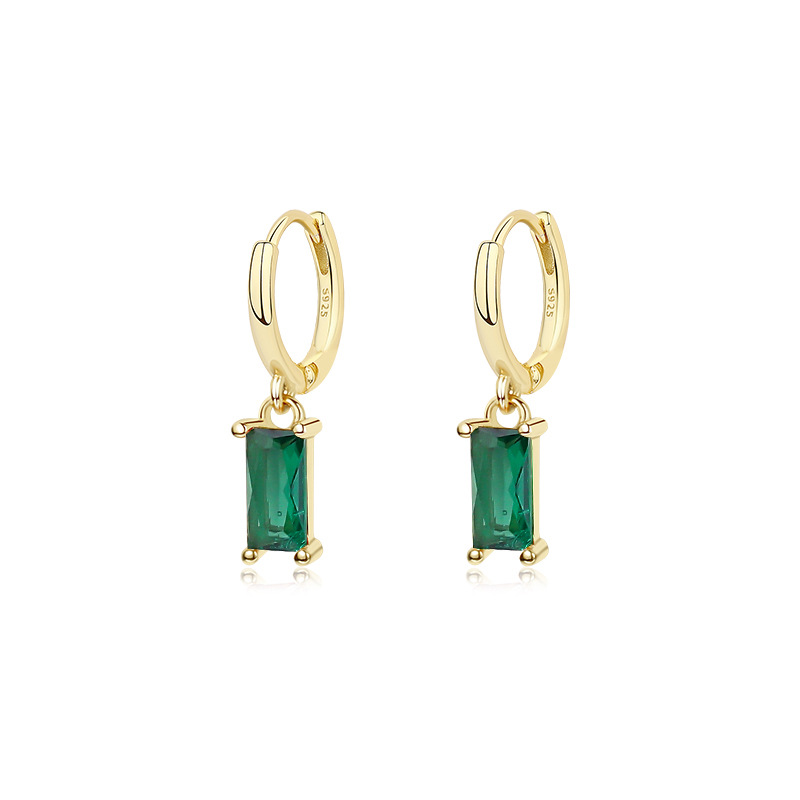 925 Sterling Silver Multicolored Zirconia Earrings