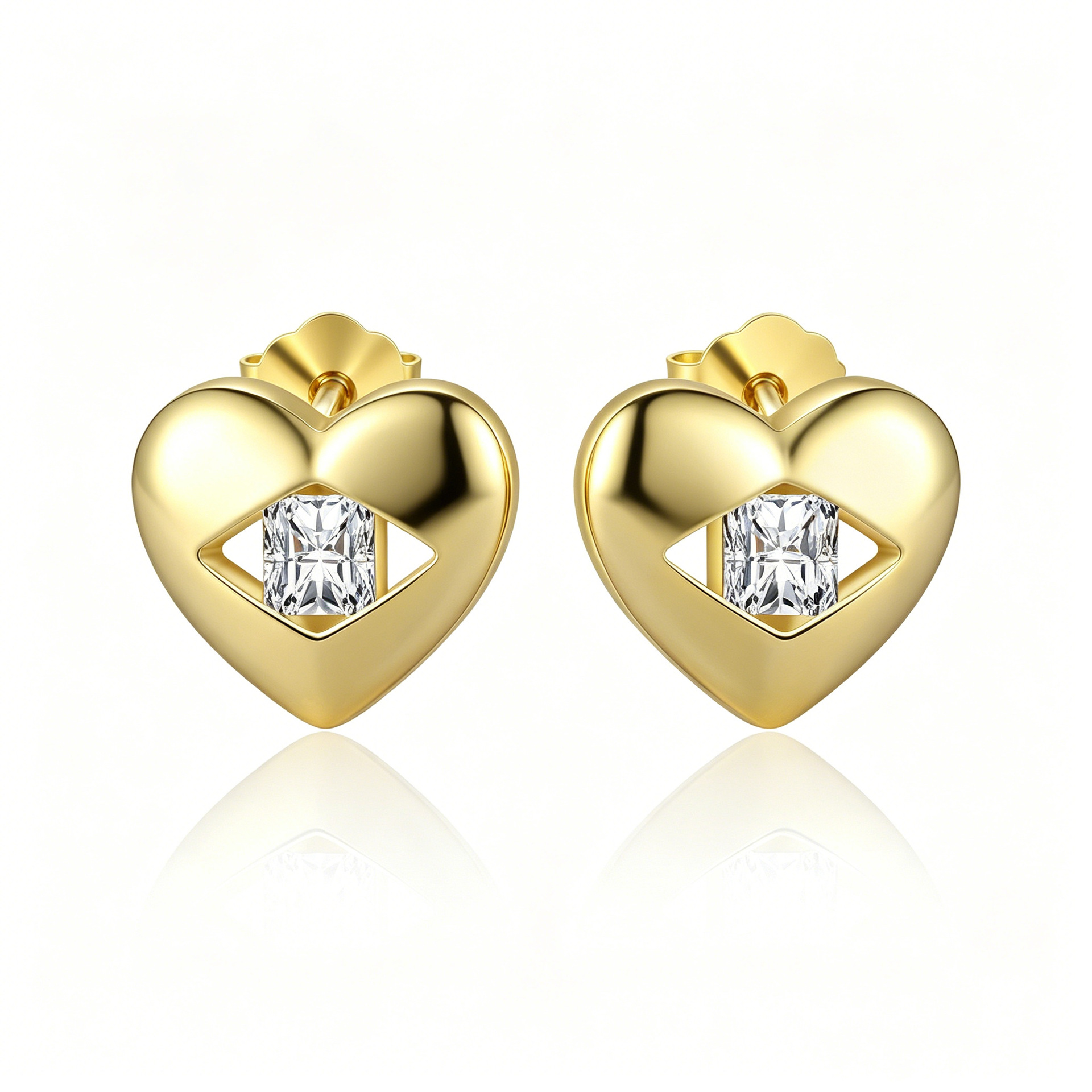 S925 Sterling Silver Micro-set Zircon Stud Earrings