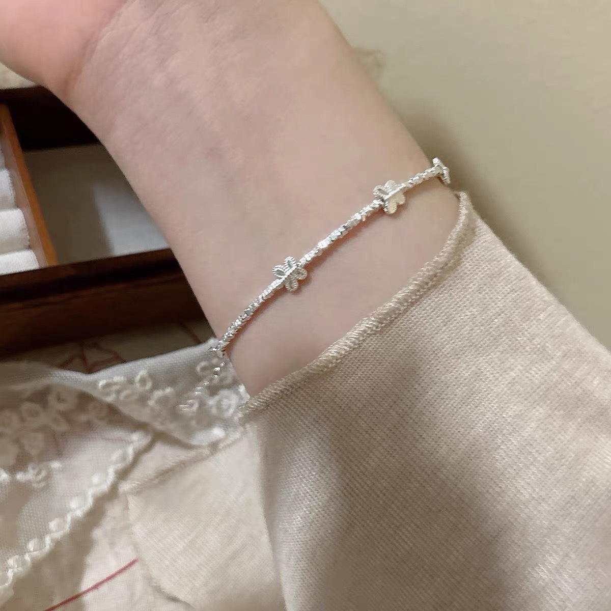925 sterling silver bracelet - silvery