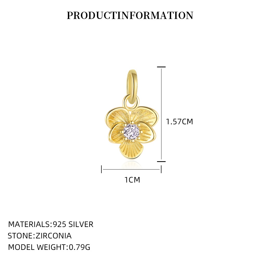 S925 Sterling Silver Pendant Set with Multi-colored Cubic Zirconia