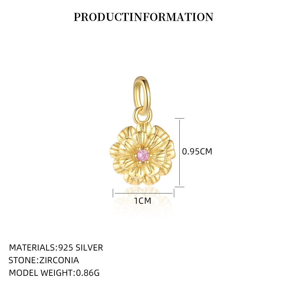 S925 Sterling Silver Pendant Set with Multi-colored Cubic Zirconia