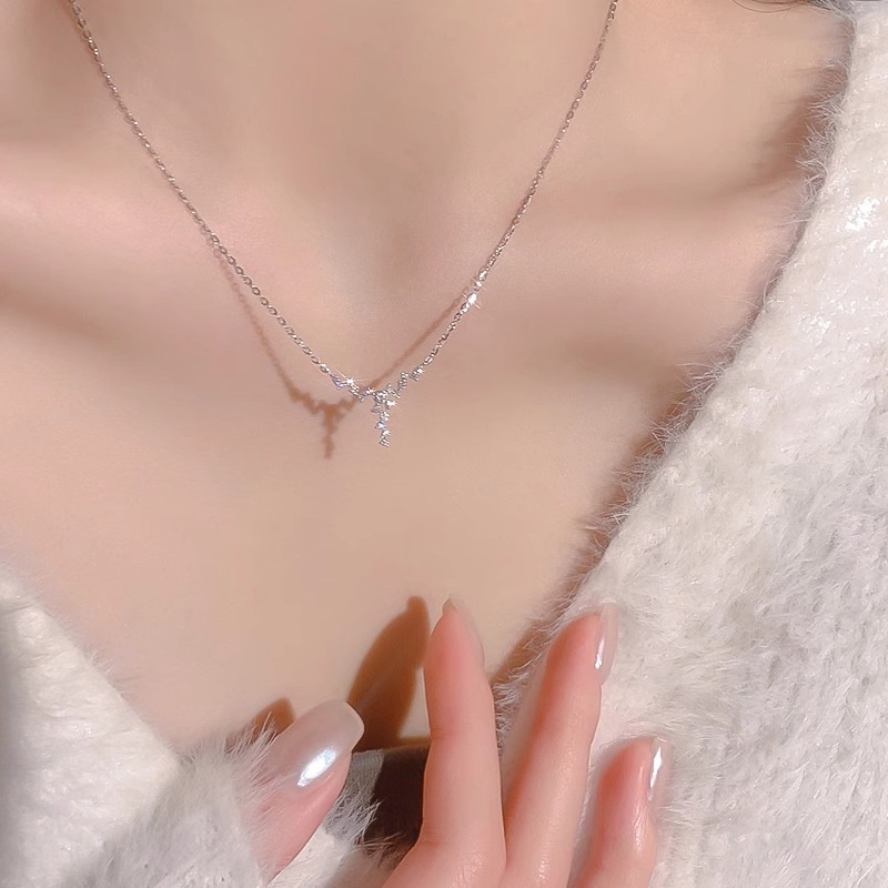 925 sterling silver necklace - silvery