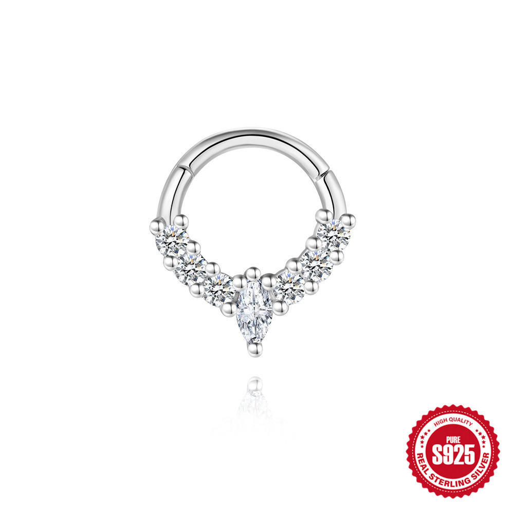 S925 Sterling Silver Moissanite Smooth-Finish Earrings
