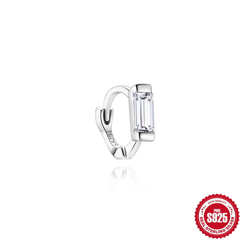 S925 Sterling Silver Moissanite Piercing Earring(Single unit)