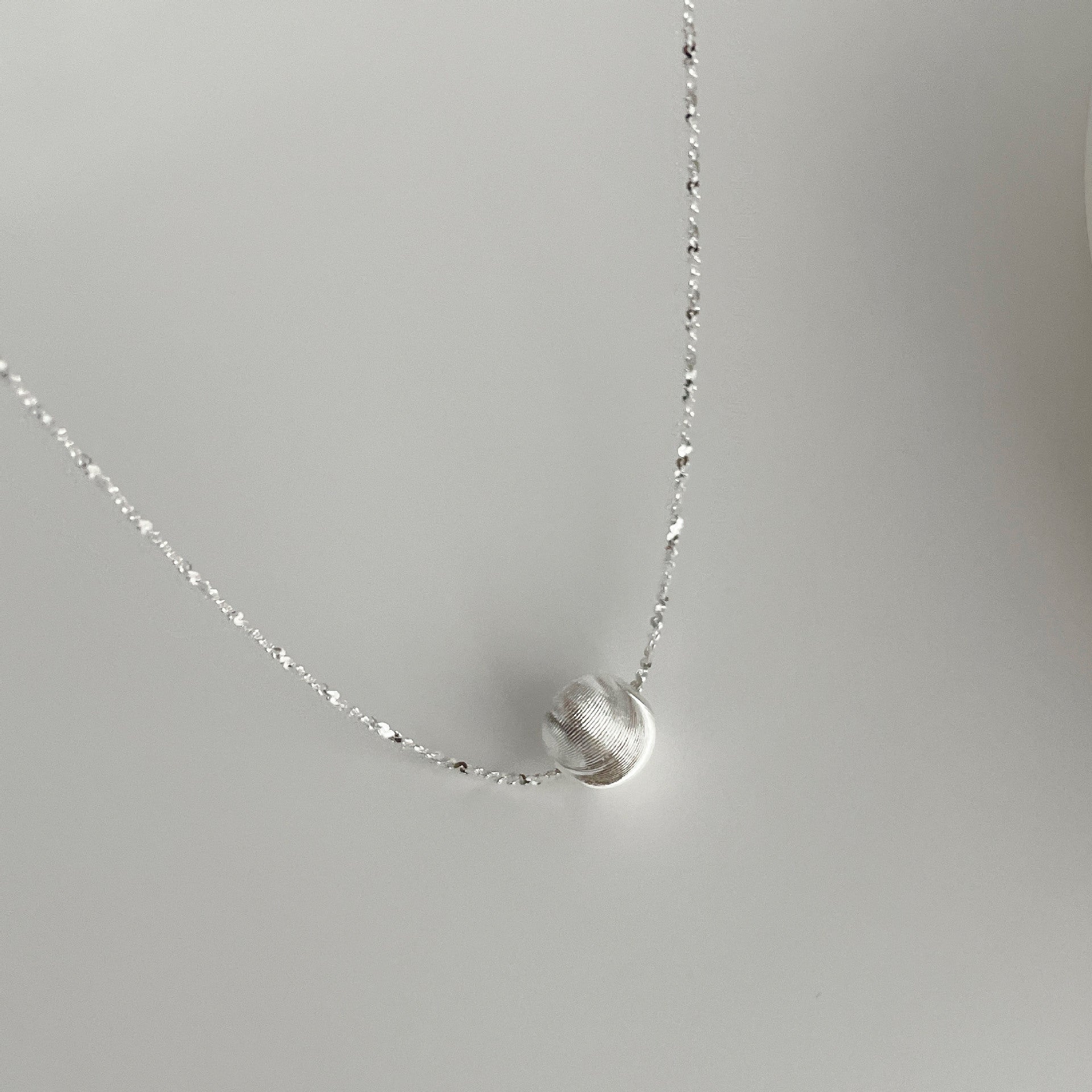 925 sterling silver necklace - silvery