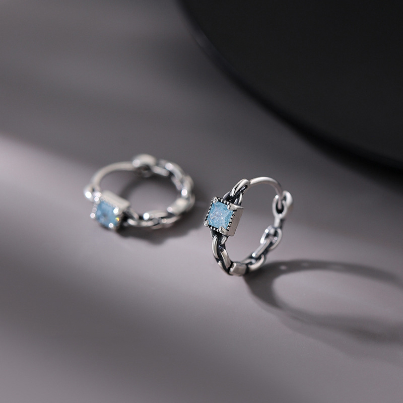 925 sterling silver earrings - silvery