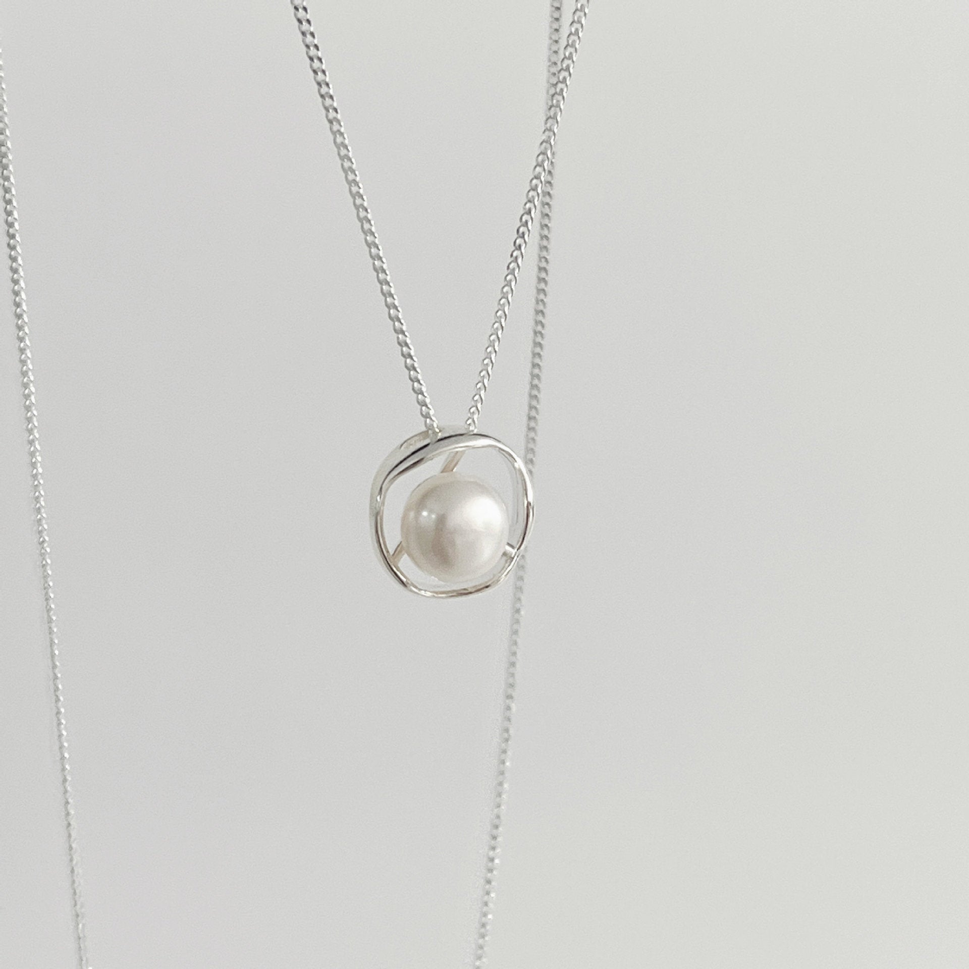 925 sterling silver freshwater pearl pendant necklace
