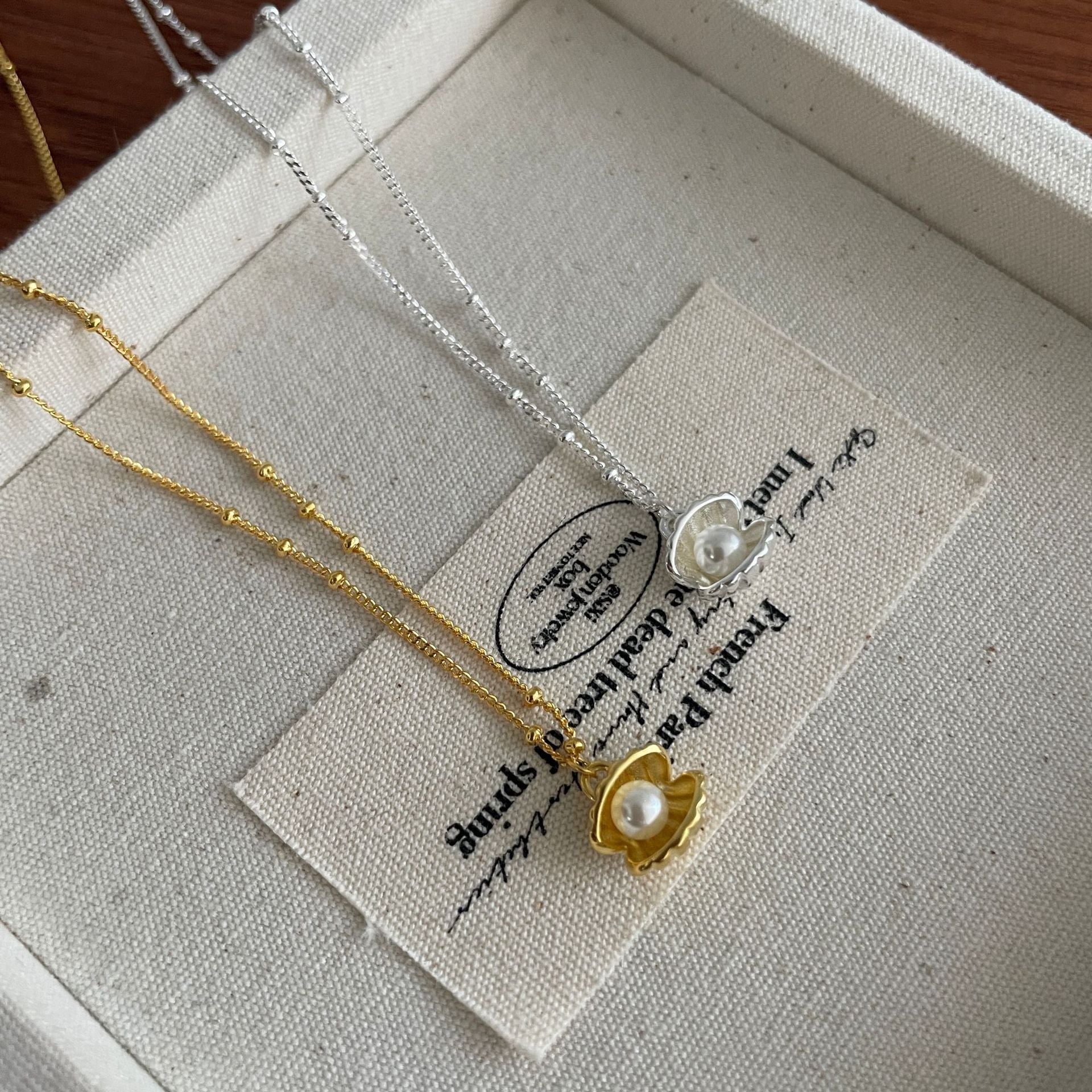 925 Silver Shell Pearl Necklace