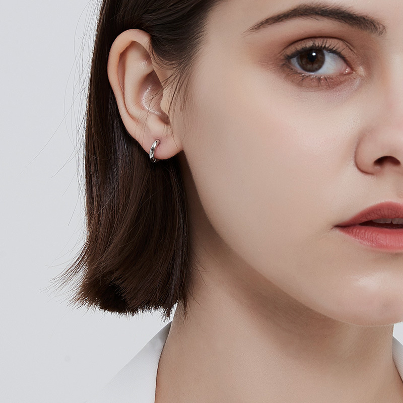 925 sterling silver round earrings