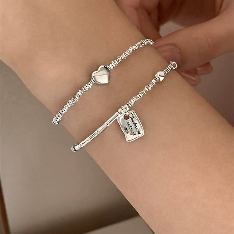 925 sterling silver bracelet - silvery