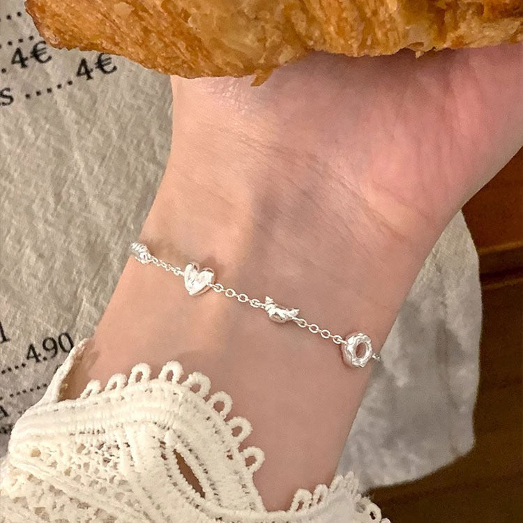 S925 Silver Bread Accessory Bracelet - Silvery