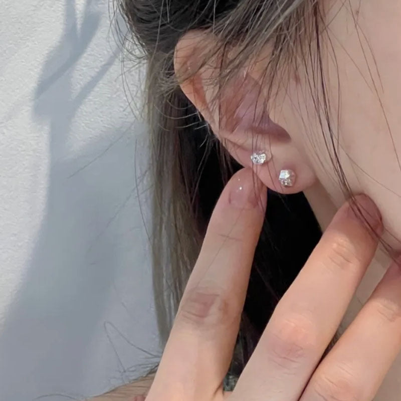 925 sterling silver irregular earrings