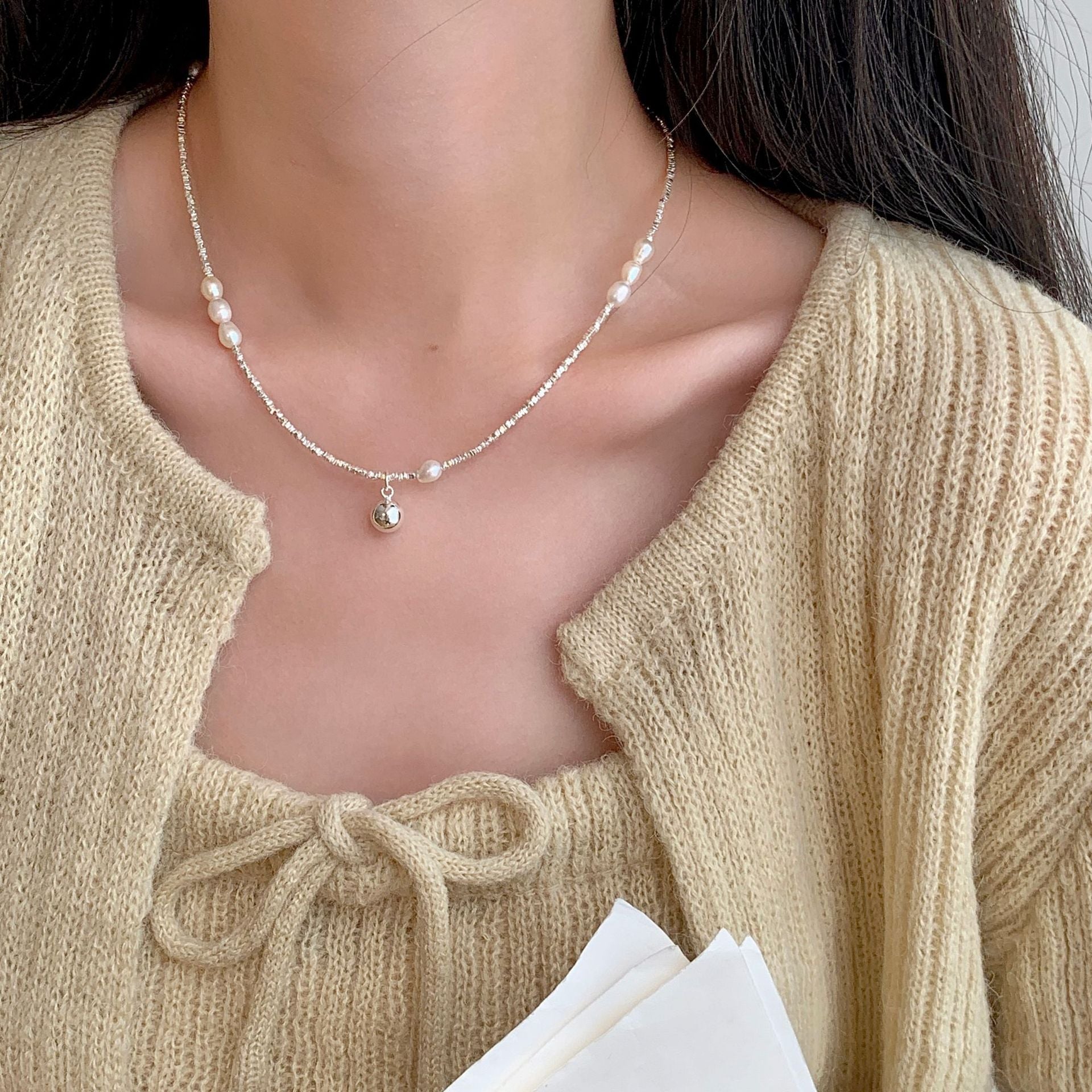 925 sterling silver freshwater pearl necklace