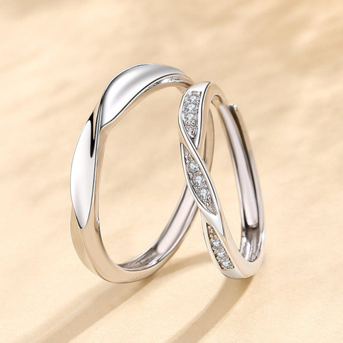 925 sterling silver couple ring for men and women
