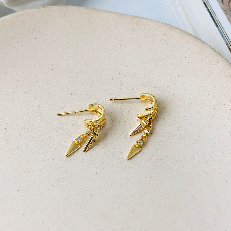 S925 Sterling Silver Zircon Stud Earrings (Ear tips not included)