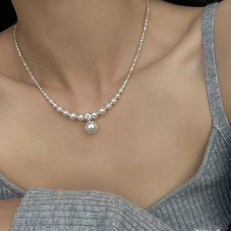 925 sterling silver pearl necklace