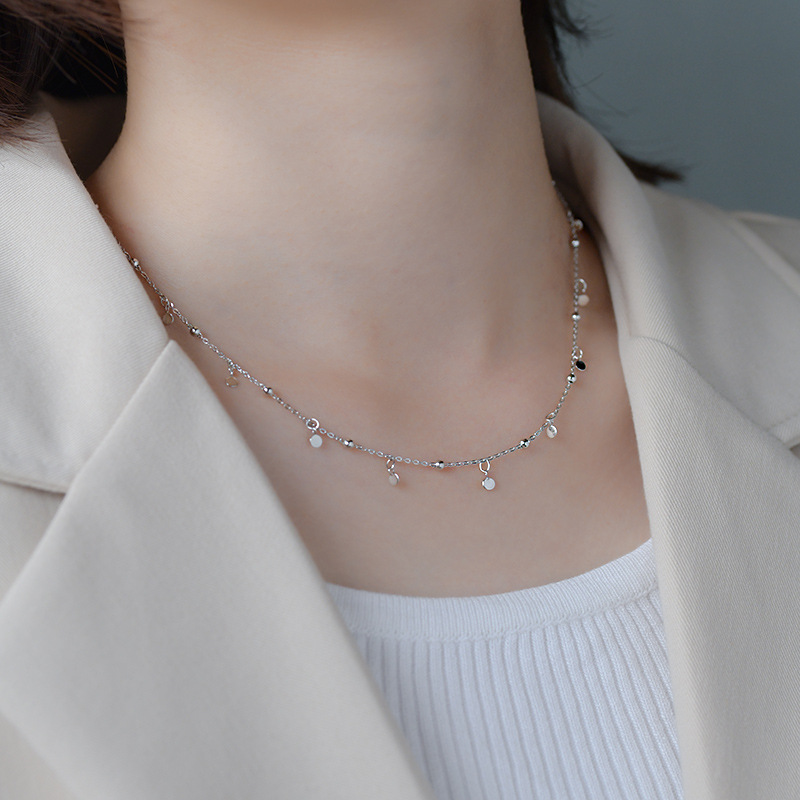 925 sterling silver plain chain necklace