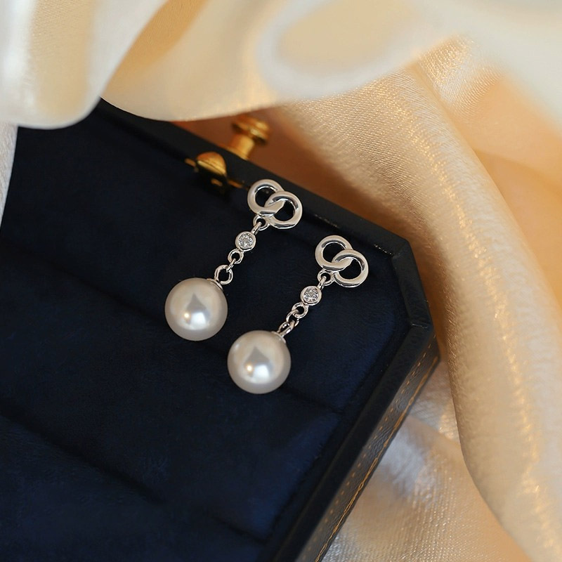 925 sterling silver pearl earrings