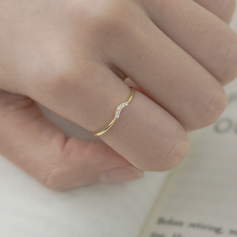 925 sterling silver ring - golden