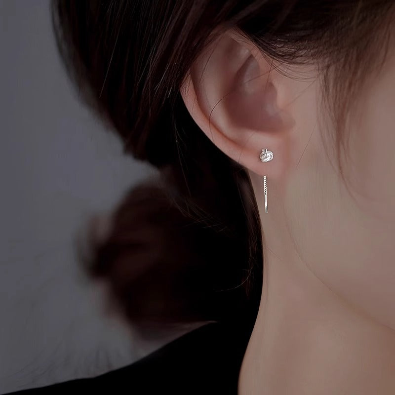 S925 sterling silver ear wire - silver