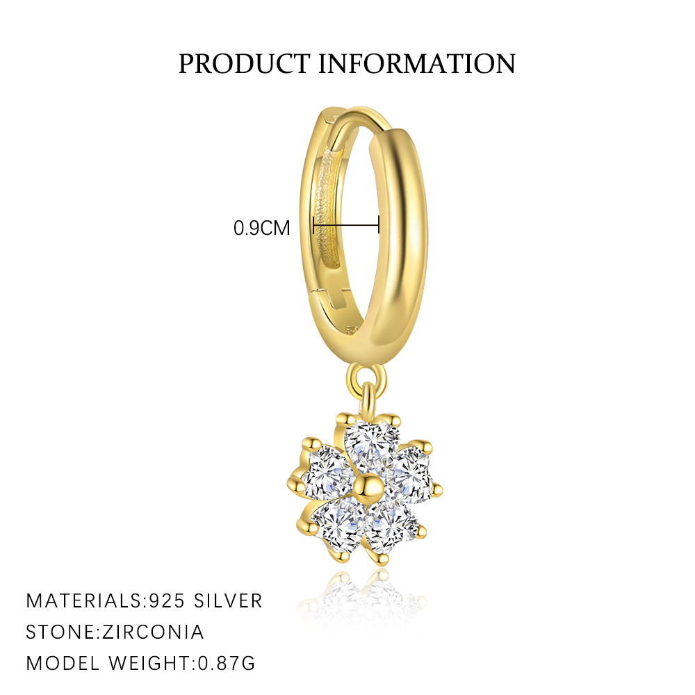 S925 Sterling Silver Earrings Set with Zirconia