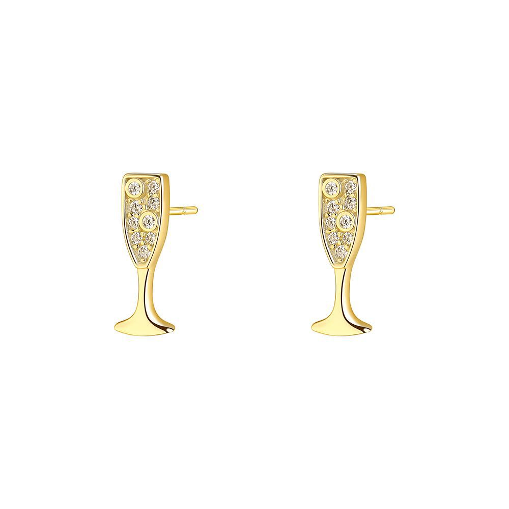 S925 Sterling Silver Zircon Stud Earrings