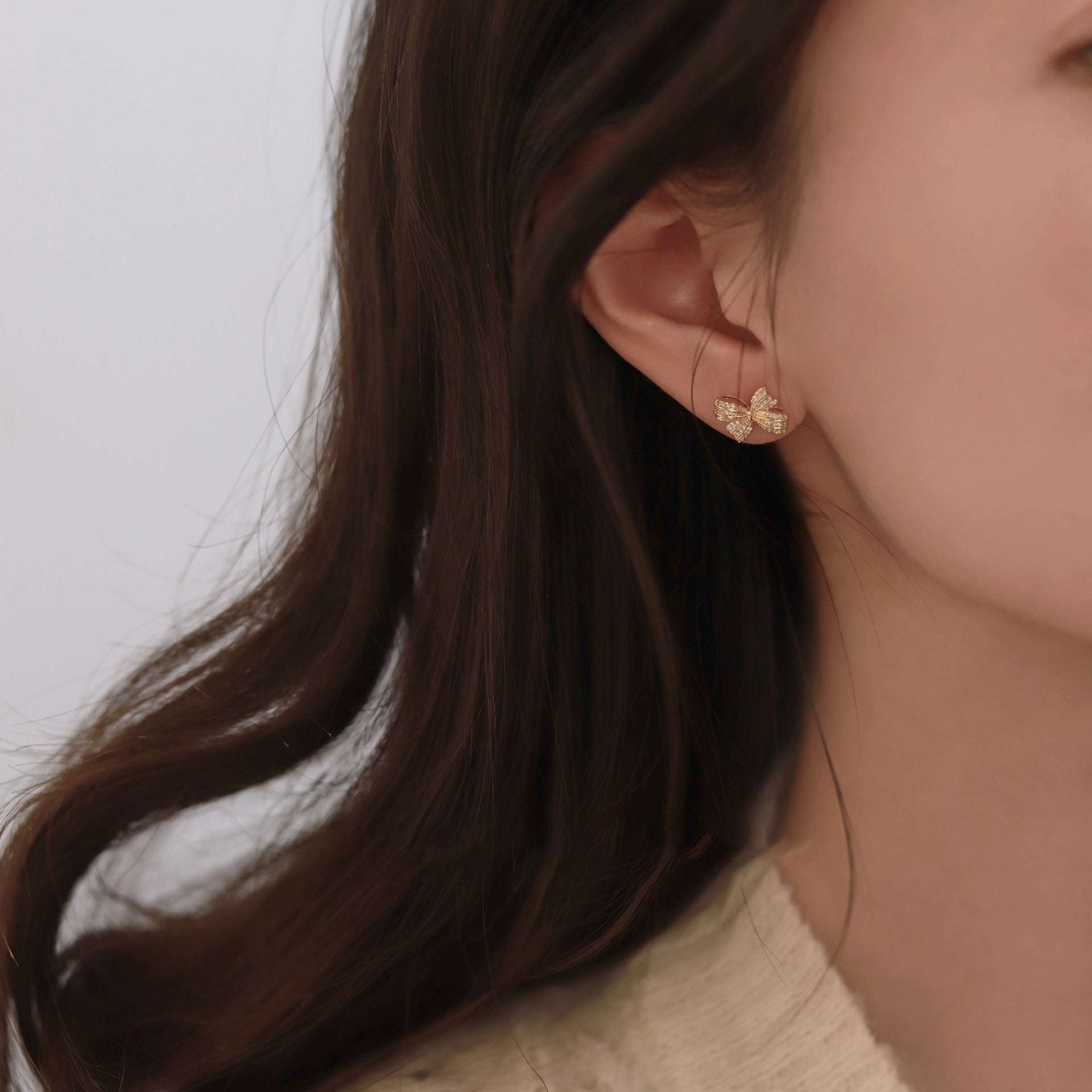925 sterling silver butterfly earrings - golden