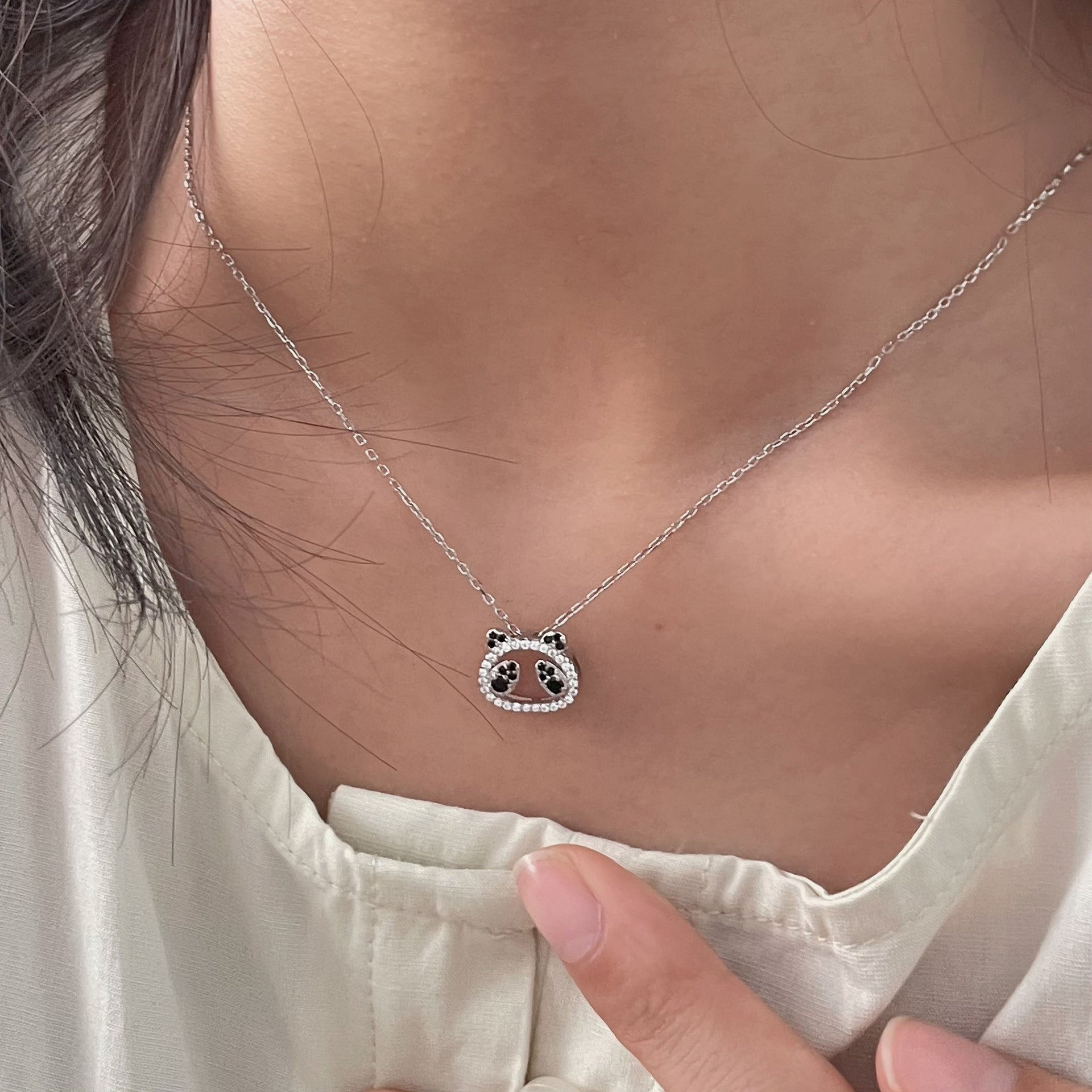 925 sterling silver panda necklace