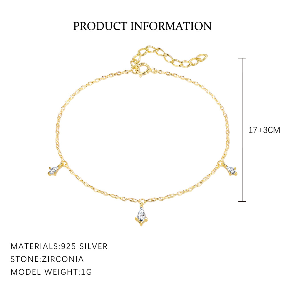 S925 Sterling Silver Bracelet with Zirconia