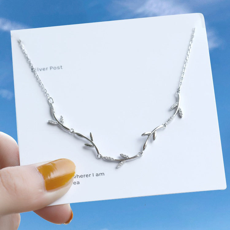 925 silver branch shaped bracelet - silvery