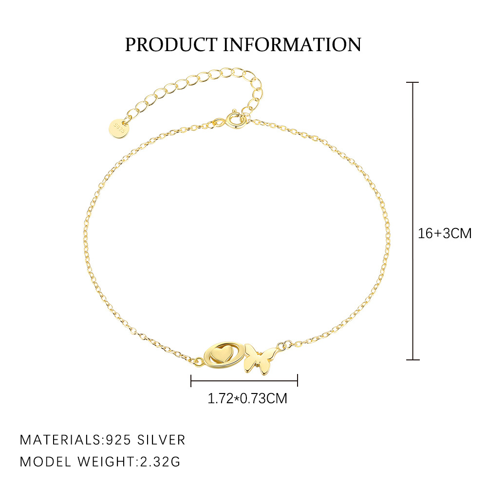 S925 Sterling Silver 26-Letter Bracelet
