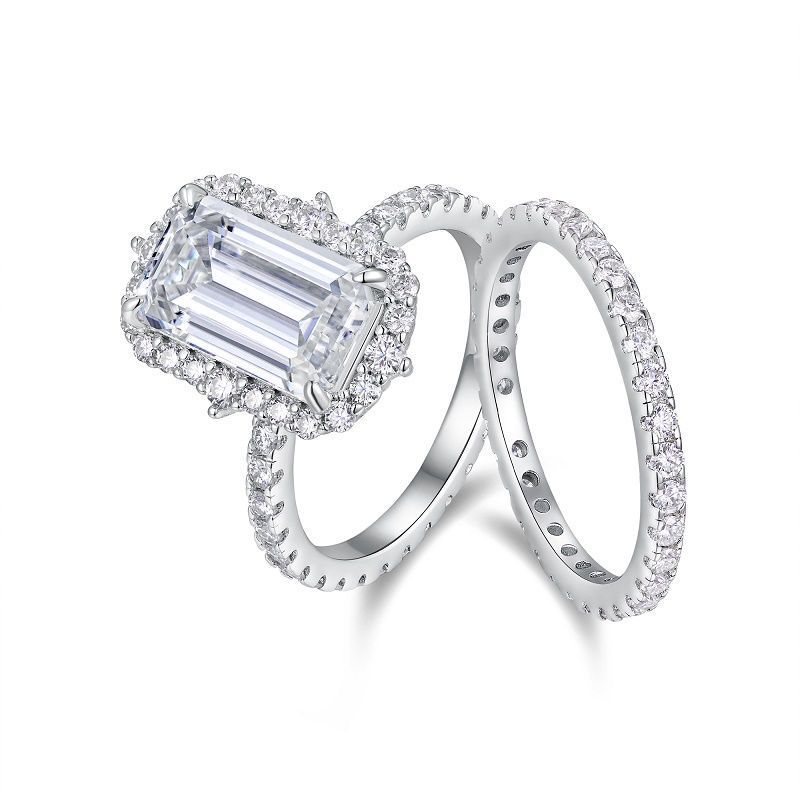 S925 Silver Stackable Moissanite Ring