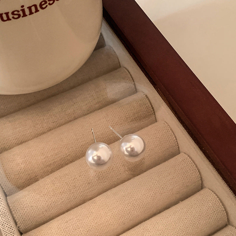 S925 pure silver pearl earrings