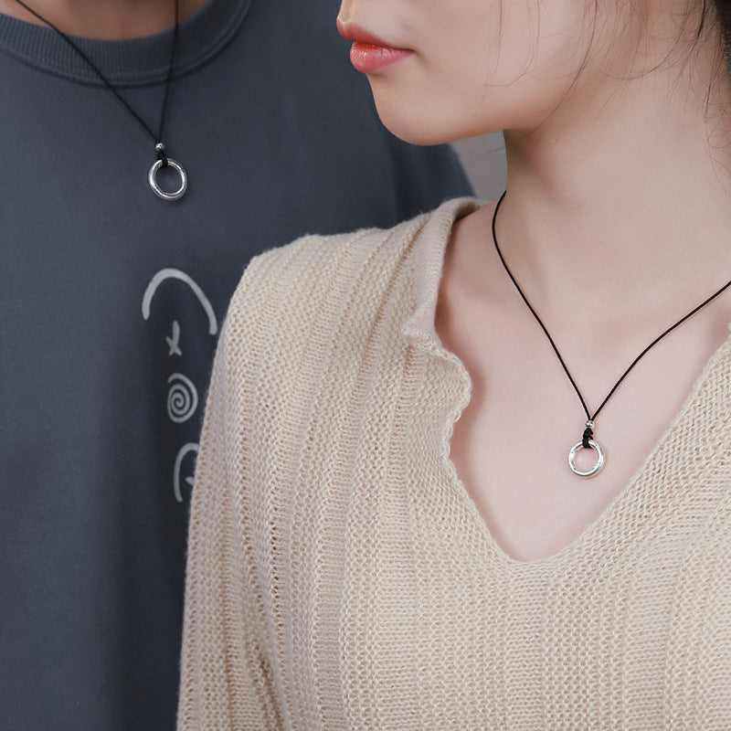 999 silver couple necklace