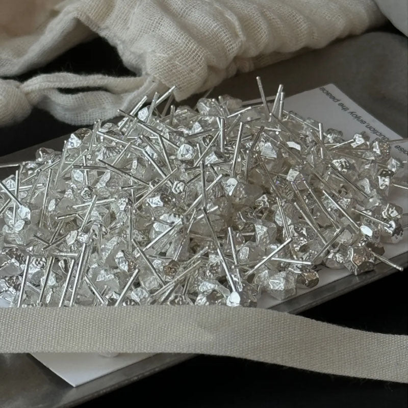 925 sterling silver irregular earrings