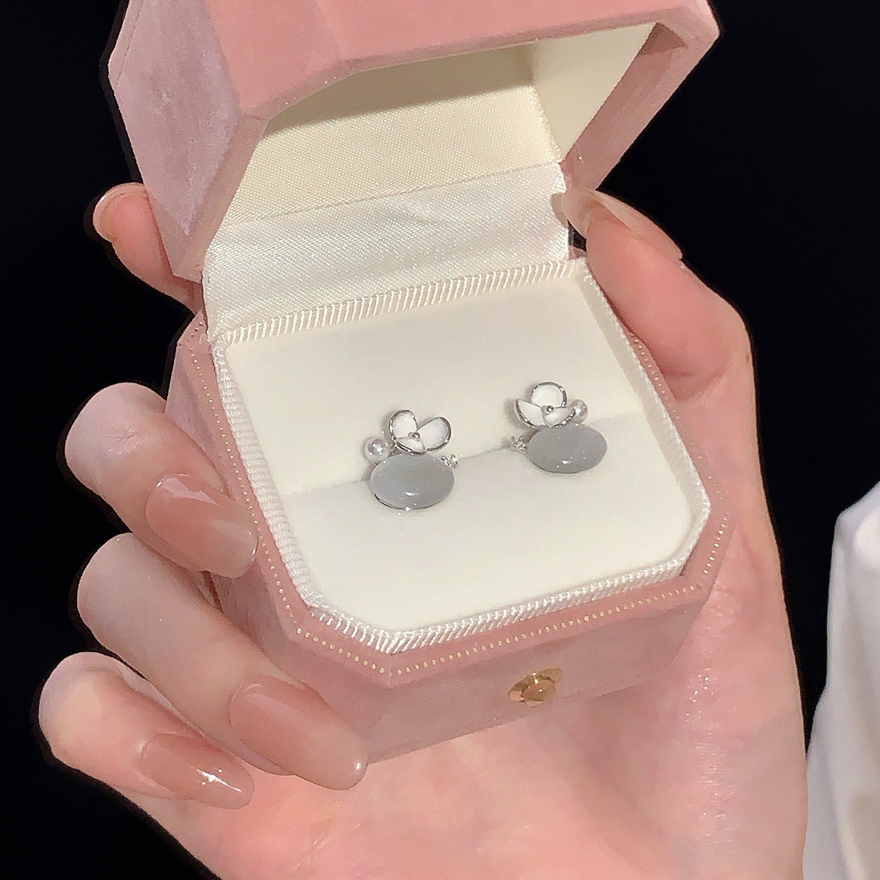 925 sterling silver flower earrings