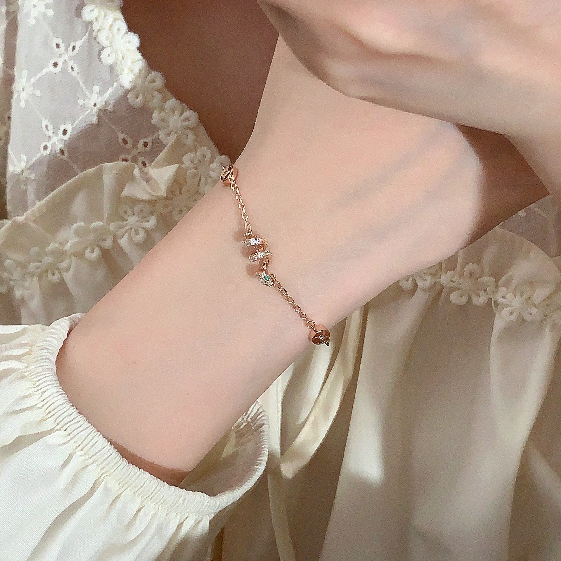 S925 sterling silver zodiac snake bracelet