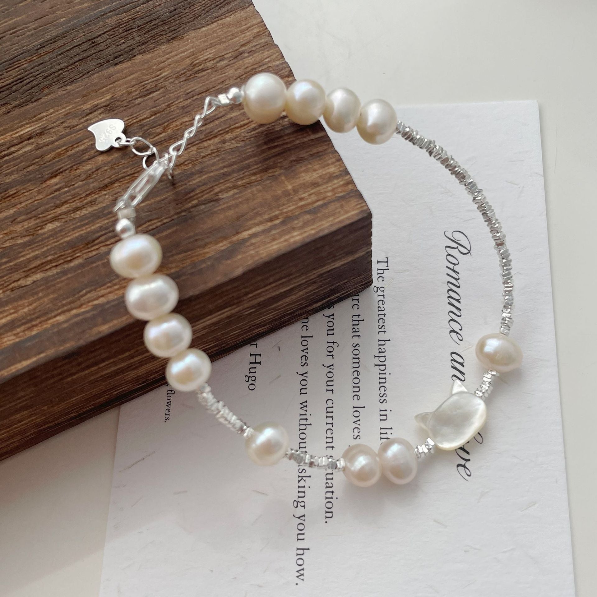 925 sterling silver freshwater pearl bracelet