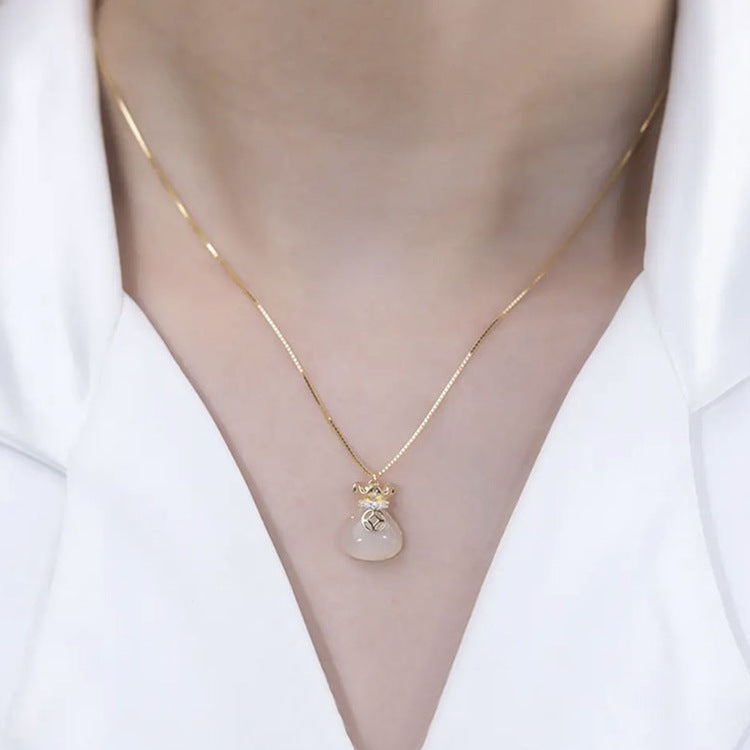 Lucky Bag Necklace - Gold