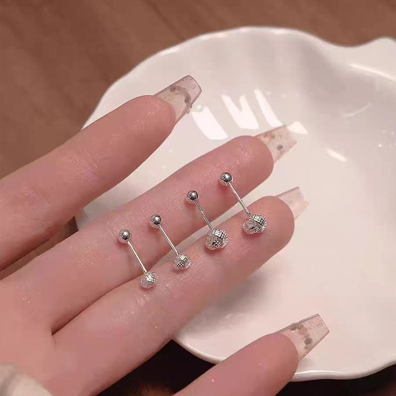 S925 sterling silver earrings - silvery