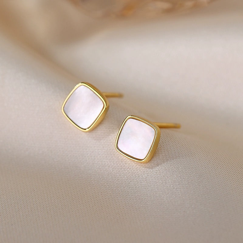 925 sterling silver square earrings