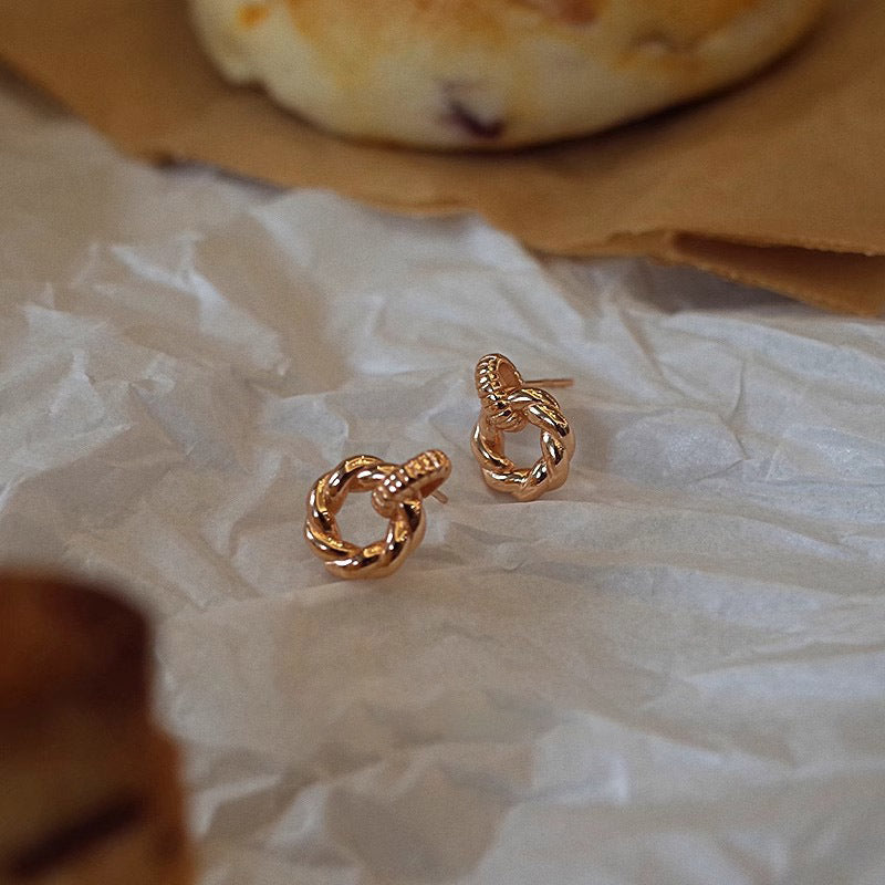 925 sterling silver earrings - rose golden