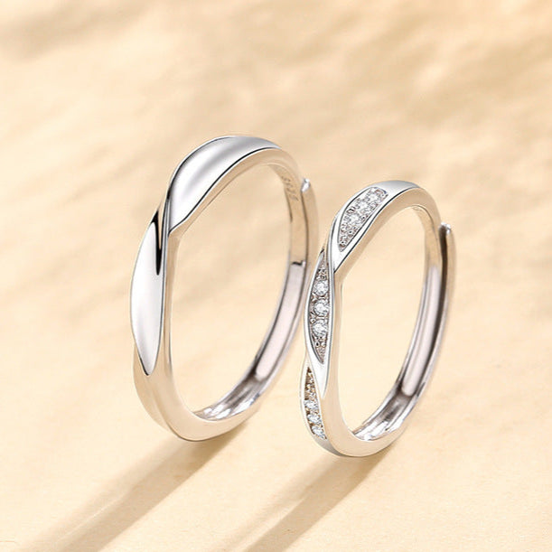 925 sterling silver couple ring for men and women